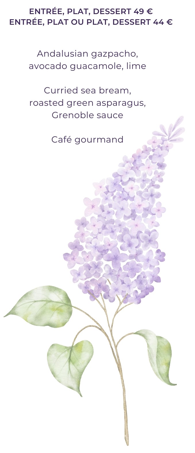La carte gourmande – 28